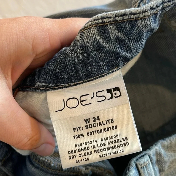 Joe's Jeans Distressed Boot Cut Women's Blue‎ Jeans size 24 EUC - Picture 5 of 7